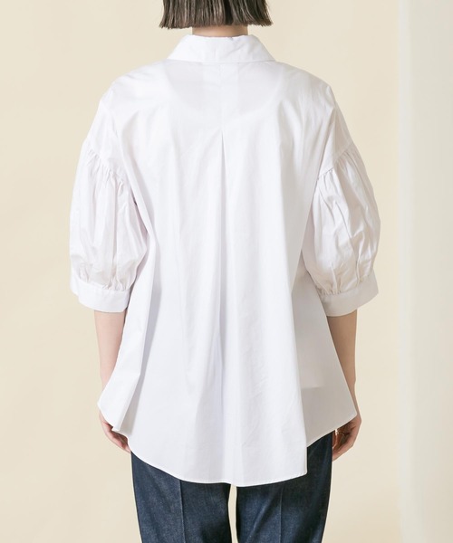 Gready Brilliant（グレディブリリアン）の「綿サテン切替ランタンＳＶブラウス（シャツ/ブラウス・レディース・ブラック/オフホワイト・38）」の20枚目の写真