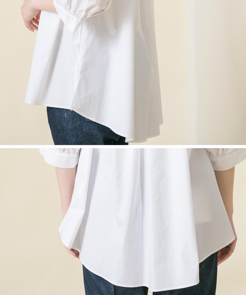 Gready Brilliant（グレディブリリアン）の「綿サテン切替ランタンＳＶブラウス（シャツ/ブラウス・レディース・ブラック/オフホワイト・38）」の22枚目の写真