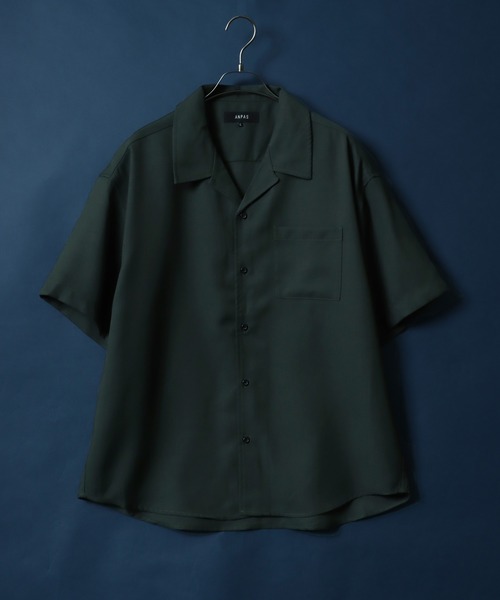 ANPAS（アンパス）の「ANPAS Twill Fabric Oversized Open Collar Shirt/ANPAS 別注 ツイル オーバーサイズ オープンカラーシャツ（シャツ/ブラウス・メンズ・ブラック/ブルー/ダークグリーン/ベージュ/ホワイト/ライトグレー・M/L）」の5枚目の写真
