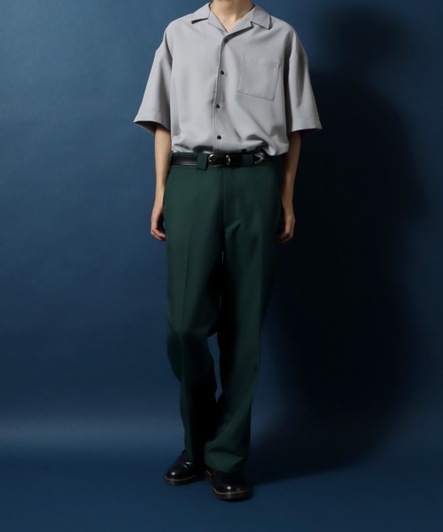 ANPAS（アンパス）の「ANPAS Twill Fabric Oversized Open Collar Shirt/ANPAS 別注 ツイル オーバーサイズ オープンカラーシャツ（シャツ/ブラウス・メンズ・ブラック/ブルー/ダークグリーン/ベージュ/ホワイト/ライトグレー・M/L）」の17枚目の写真