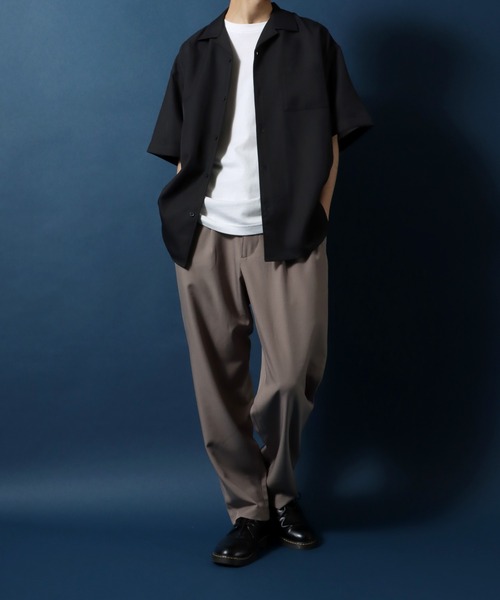 ANPAS（アンパス）の「ANPAS Twill Fabric Oversized Open Collar Shirt/ANPAS 別注 ツイル オーバーサイズ オープンカラーシャツ（シャツ/ブラウス・メンズ・ブラック/ブルー/ダークグリーン/ベージュ/ホワイト/ライトグレー・M/L）」の16枚目の写真