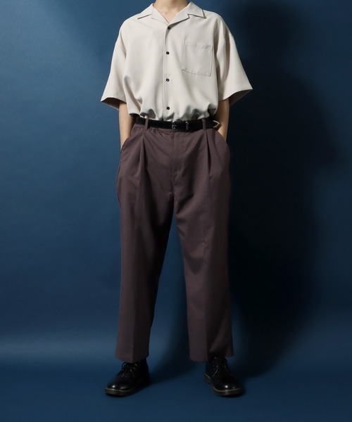 ANPAS（アンパス）の「ANPAS Twill Fabric Oversized Open Collar Shirt/ANPAS 別注 ツイル オーバーサイズ オープンカラーシャツ（シャツ/ブラウス・メンズ・ブラック/ブルー/ダークグリーン/ベージュ/ホワイト/ライトグレー・M/L）」の19枚目の写真