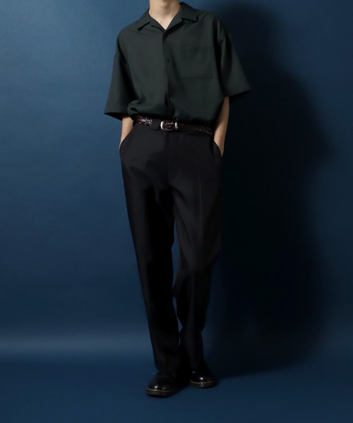 ANPAS（アンパス）の「ANPAS Twill Fabric Oversized Open Collar Shirt/ANPAS 別注 ツイル オーバーサイズ オープンカラーシャツ（シャツ/ブラウス・メンズ・ブラック/ブルー/ダークグリーン/ベージュ/ホワイト/ライトグレー・M/L）」の21枚目の写真