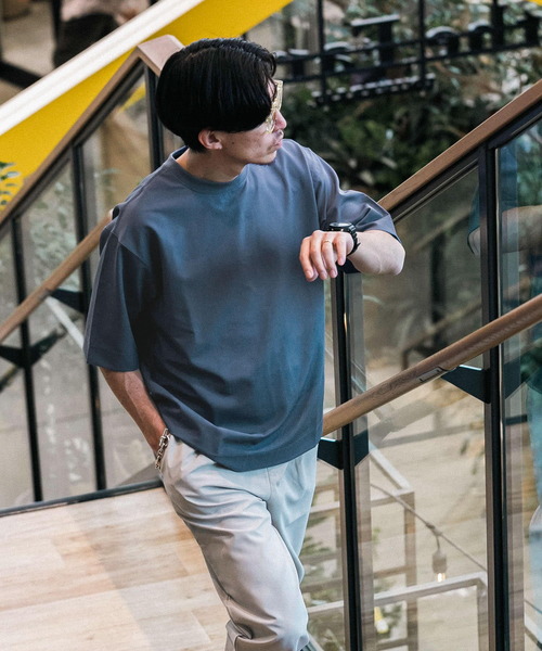 ITEMS URBANRESEARCH（アイテムズ アーバンリサーチ）の「TRストレッチ 半袖Tシャツ（Tシャツ/カットソー・メンズ・ブルー/パープル/ブラック/グリーン/グレー・MEDIUM/LARGE）」の8枚目の写真