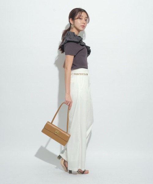 JUSGRITTY アシンメトリーフリルニット定価16500円♥美人百花系 JUSGRITTY アシンメトリーフリルニット定価16500円♥美人百花系