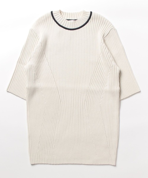 Kari & lili(カウリアンドリィリィ)の「neck line rib tops(ニット/セーター・レディース・ダークブルー/ライトブルー/オフホワイト・FREE)」の14枚目の写真