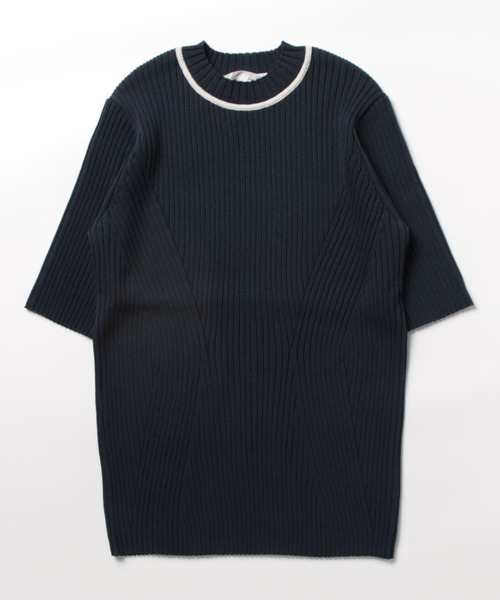Kari & lili(カウリアンドリィリィ)の「neck line rib tops(ニット/セーター・レディース・ダークブルー/ライトブルー/オフホワイト・FREE)」の15枚目の写真