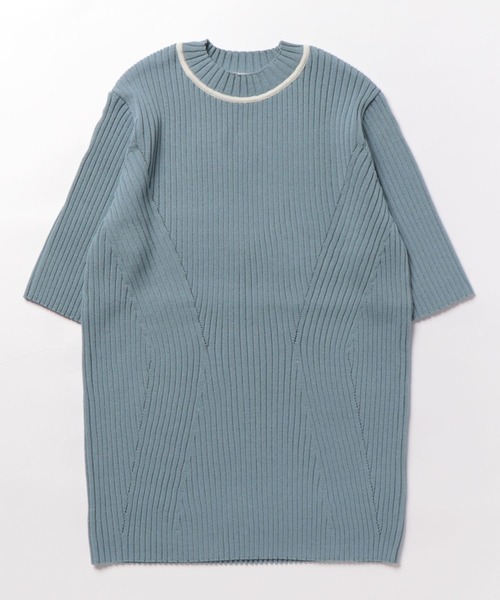 Kari & lili(カウリアンドリィリィ)の「neck line rib tops(ニット/セーター・レディース・ダークブルー/ライトブルー/オフホワイト・FREE)」の17枚目の写真