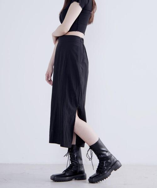 Figments(フィグメンツ)の「サイドスリットロングスカート(スカート・レディース・ブラック・FREE)」の12枚目の写真