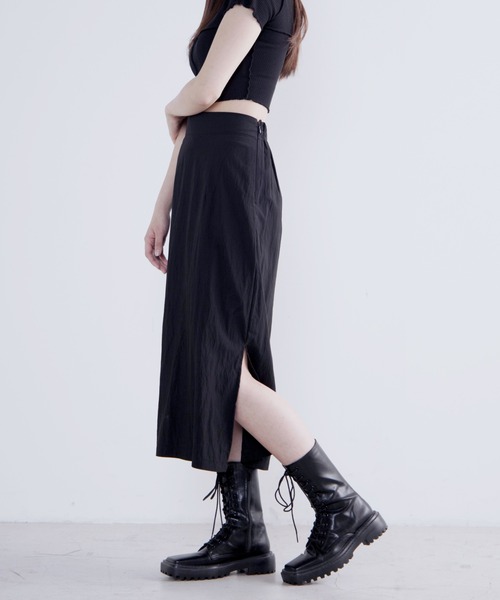 Figments(フィグメンツ)の「サイドスリットロングスカート(スカート・レディース・ブラック・FREE)」の8枚目の写真