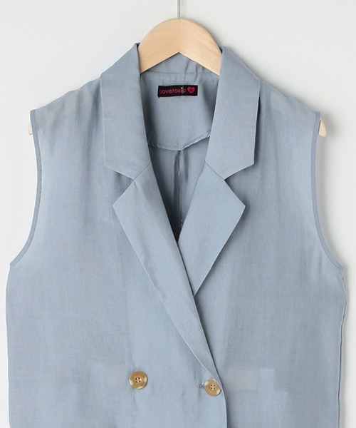 LOVETOXIC(ラブトキシック)の「シアージレSETUP(シャツワンピース・キッズ・サックスブルー/ブラック・L/M/S)」の9枚目の写真