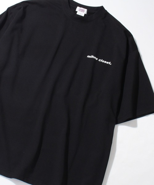 mihns closet(ミンズクローゼット)の「【mihns closet/ミンズクローゼット】中空糸天竺ロゴプリント半袖ビッグシルエットTシャツ(Tシャツ/カットソー・メンズ・ホワイト/ブラック系その他/ホワイト系その他/ブラック・M/L)」の11枚目の写真