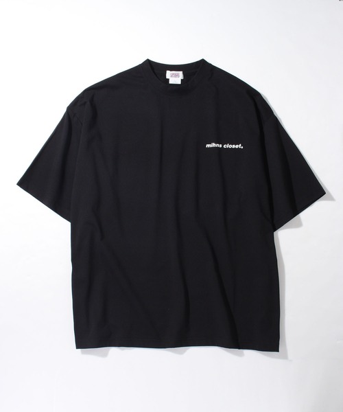 mihns closet(ミンズクローゼット)の「【mihns closet/ミンズクローゼット】中空糸天竺ロゴプリント半袖ビッグシルエットTシャツ(Tシャツ/カットソー・メンズ・ホワイト/ブラック系その他/ホワイト系その他/ブラック・M/L)」の21枚目の写真