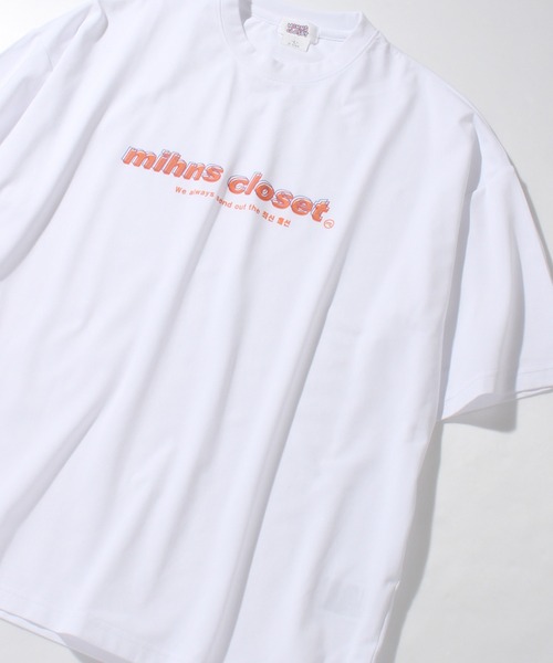 mihns closet(ミンズクローゼット)の「【mihns closet/ミンズクローゼット】中空糸天竺ロゴプリント半袖ビッグシルエットTシャツ(Tシャツ/カットソー・メンズ・ホワイト/ブラック系その他/ホワイト系その他/ブラック・M/L)」の12枚目の写真