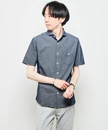 MEN'S MELROSE | リンクスジャージホリゾンタルカラー半袖シャツ(シャツ/ブラウス)