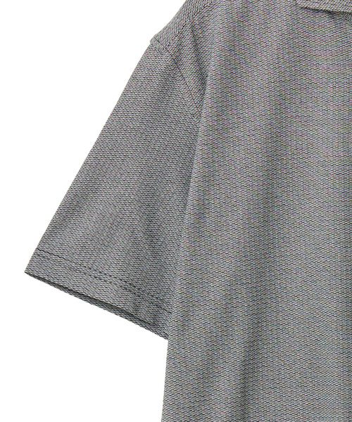 MEN'S MELROSE(メンズメルローズ)の「リンクスジャージホリゾンタルカラー半袖シャツ(シャツ/ブラウス・メンズ・グレー/ネイビー/ブラック・4/3/2)」の9枚目の写真