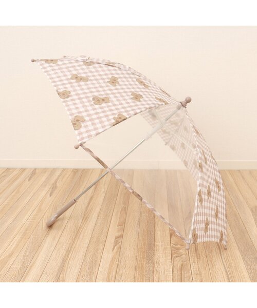 apres les cours（アプレレクール）の「tiny bear 総柄傘（長傘・キッズ・ベージュ・XS/S/MEDIUM/SMALL）」の8枚目の写真
