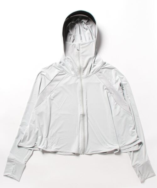 セール】UPF50+ 冷感ツバ付きUVカットパーカー ショート丈type