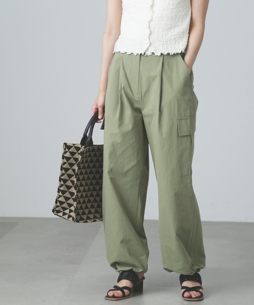 FREE'S MART（フリーズマート）の「◆裾ドロストカーゴパンツ（カーゴパンツ・レディース・カーキ/ホワイト/ブラック・MEDIUM/SMALL）」の14枚目の写真