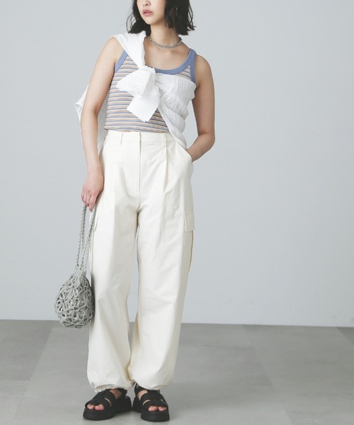 FREE'S MART（フリーズマート）の「◆裾ドロストカーゴパンツ（カーゴパンツ・レディース・カーキ/ホワイト/ブラック・MEDIUM/SMALL）」の20枚目の写真