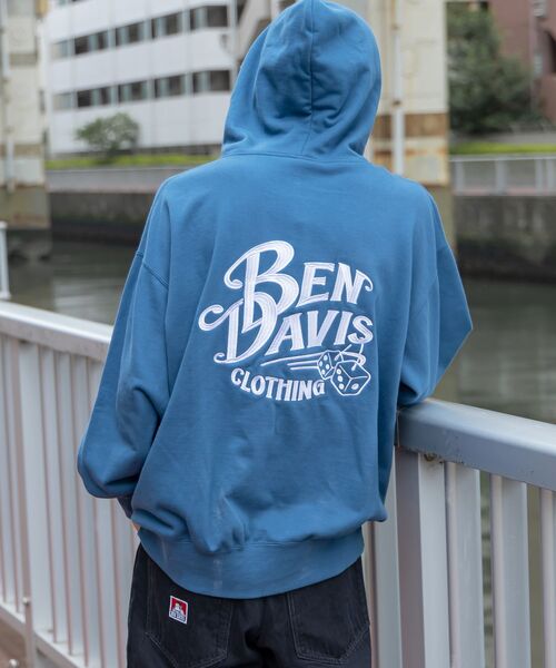 Ben Davis ハーフジップスウェット 青 BEN DAVIS（ベンデイビス）の「【BEN DAVIS(ベンデイビス
