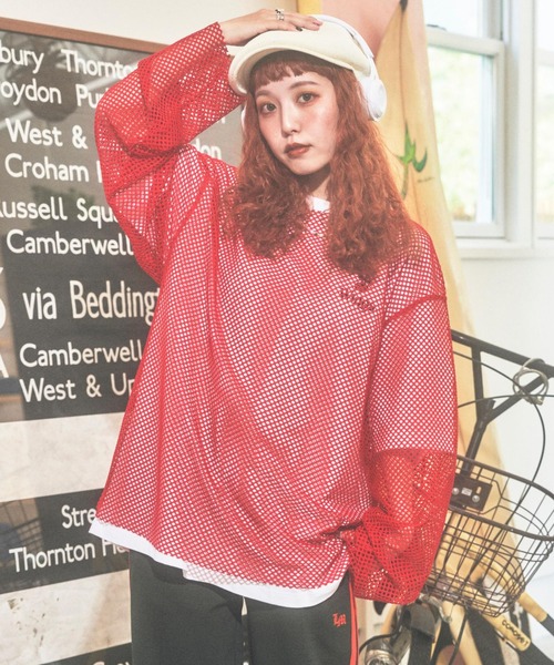 PBLIM（ページボーイリム）の「PBLIM/まんまる子コラボカラーメッシュプル（その他トップス・レディース・ブラック/レッド/イエロー・FREE）」の3枚目の写真