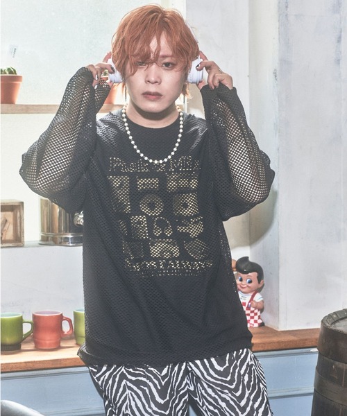 PBLIM（ページボーイリム）の「PBLIM/まんまる子コラボカラーメッシュプル（その他トップス・レディース・ブラック/レッド/イエロー・FREE）」の2枚目の写真