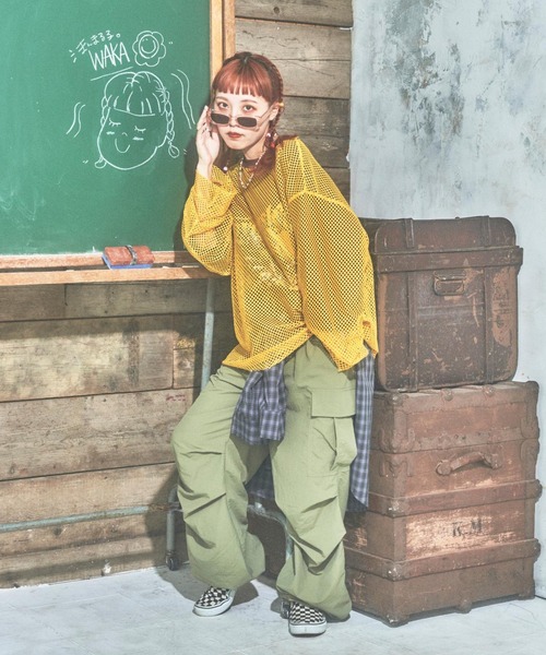 PBLIM（ページボーイリム）の「PBLIM/まんまる子コラボカラーメッシュプル（その他トップス・レディース・ブラック/レッド/イエロー・FREE）」の14枚目の写真