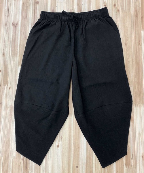 TopIsm(トップイズム)の「楊柳クレープ ドライタッチ サルエルパンツ(その他パンツ・メンズ・ブラック/カーキ/ネイビー・M/L/LL)」の4枚目の写真