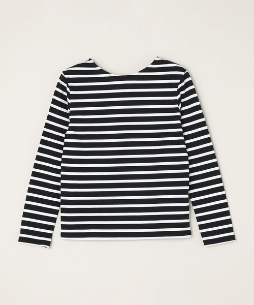 quaranciel（カランシエル）の「quaranciel:〈洗濯機可能〉2way ボーダー プルオーバー（Tシャツ/カットソー・レディース・オフホワイト/ブラック・ONE SIZE）」の21枚目の写真