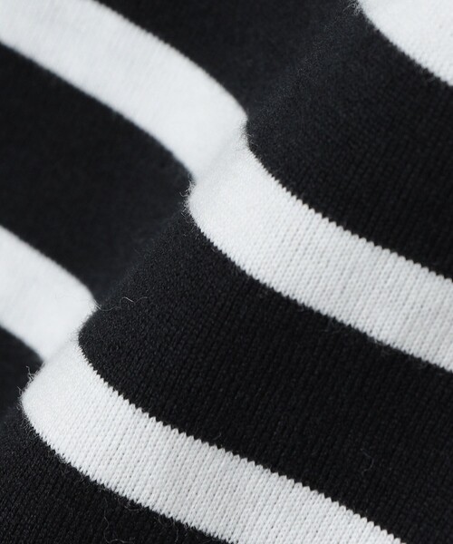 quaranciel（カランシエル）の「quaranciel:〈洗濯機可能〉2way ボーダー プルオーバー（Tシャツ/カットソー・レディース・オフホワイト/ブラック・ONE SIZE）」の10枚目の写真