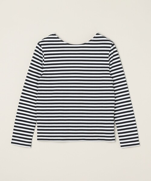 quaranciel（カランシエル）の「quaranciel:〈洗濯機可能〉2way ボーダー プルオーバー（Tシャツ/カットソー・レディース・オフホワイト/ブラック・ONE SIZE）」の14枚目の写真