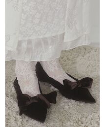 merry jenny | ribbonギャザーシューズ(パンプス)