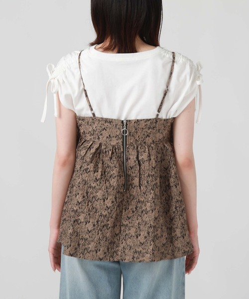 archives（アルシーヴ）の「ジャガードフレアキャミソール（キャミソール・レディース・モカ/アイボリー/ブラック・MEDIUM）」の7枚目の写真