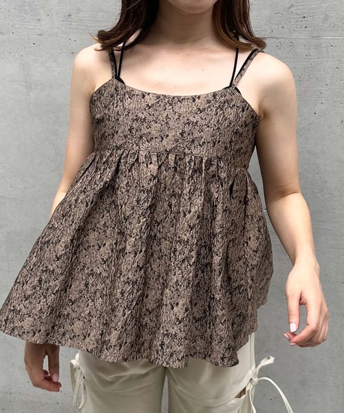 archives（アルシーヴ）の「ジャガードフレアキャミソール（キャミソール・レディース・モカ/アイボリー/ブラック・MEDIUM）」の16枚目の写真