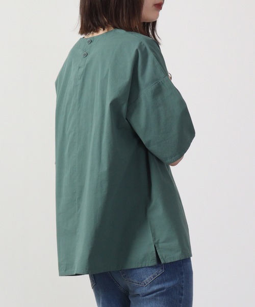Emago(イマゴ)の「EMAGO フラワー刺繍5分袖ブラウス(シャツ/ブラウス・レディース・ホワイト/グリーン/ベージュ・FREE)」の22枚目の写真