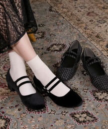 りか❗ 青いパンプスと花柄フラットシューズセット バレエシューズ（花柄・ボタニカル柄）ファッション通販 - ZOZOTOWN