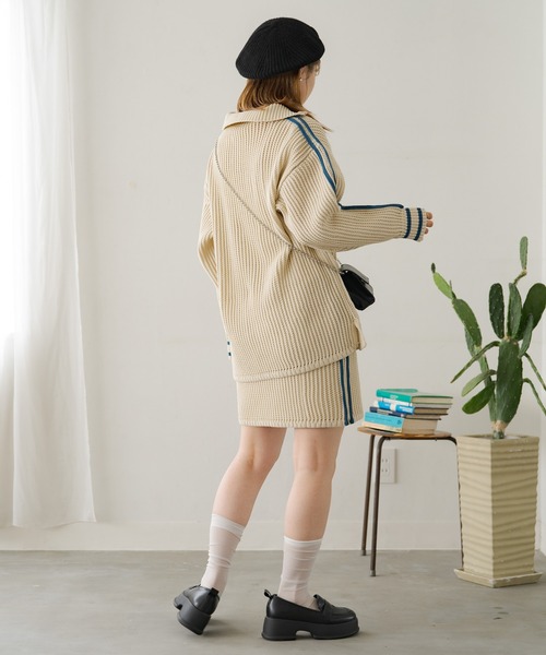 Kastane（カスタネ）の「ニットベレー帽（ハンチング/ベレー帽・レディース・チャコールグレー/ブラック/ブルー・FREE）」の12枚目の写真