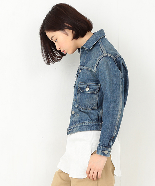 BEAMS BOY（ビームスボーイ）の「orslow × BEAMS BOY / Haight（デニムジャケット・レディース・インディゴブルー・2/1）」の2枚目の写真