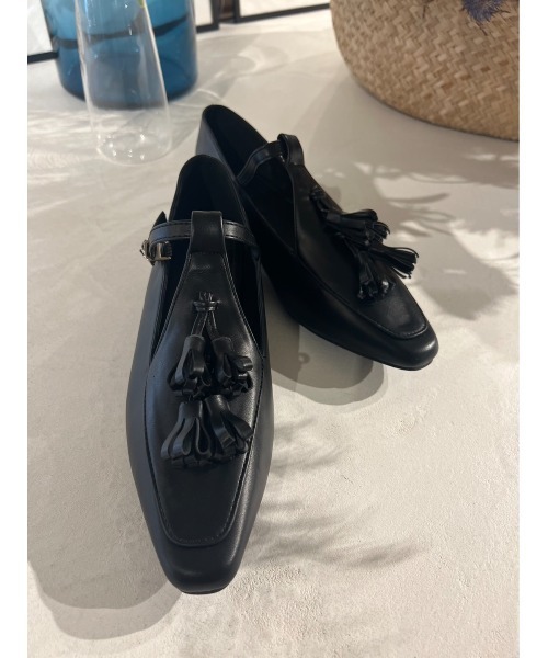 Birthday room（バースデイルーム）の「タッセル付きフラットシューズ（ローファー・レディース・ブラック・24.5/23.5）」の2枚目の写真