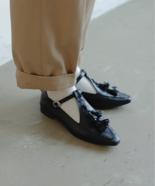 Birthday room（バースデイルーム）の「タッセル付きフラットシューズ（ローファー・レディース・ブラック・24.5/23.5）」の11枚目の写真