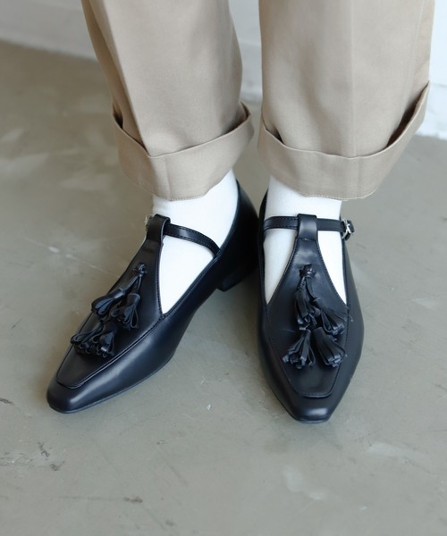 Birthday room（バースデイルーム）の「タッセル付きフラットシューズ（ローファー・レディース・ブラック・24.5/23.5）」の9枚目の写真