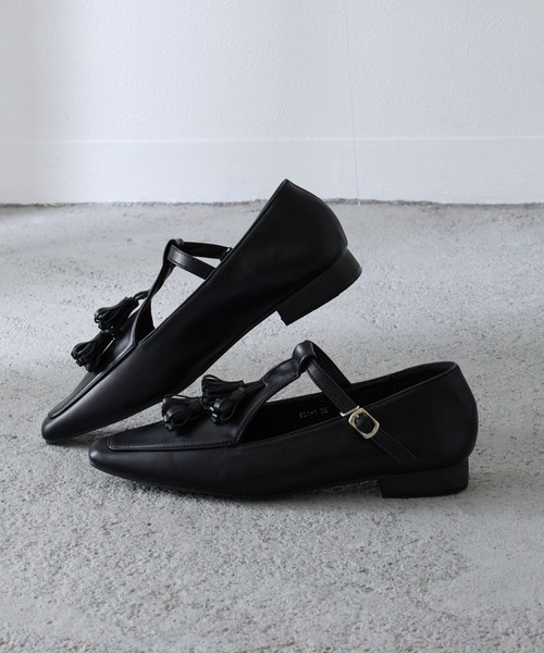 Birthday room（バースデイルーム）の「タッセル付きフラットシューズ（ローファー・レディース・ブラック・24.5/23.5）」の18枚目の写真