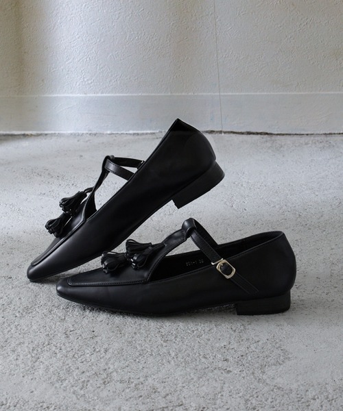 Birthday room（バースデイルーム）の「タッセル付きフラットシューズ（ローファー・レディース・ブラック・24.5/23.5）」の20枚目の写真