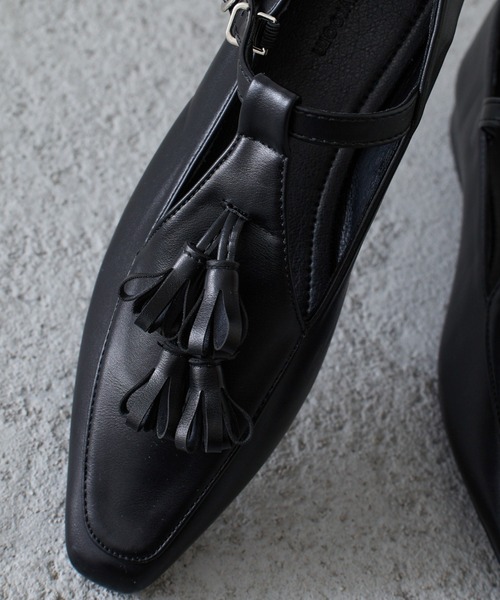 Birthday room（バースデイルーム）の「タッセル付きフラットシューズ（ローファー・レディース・ブラック・24.5/23.5）」の22枚目の写真