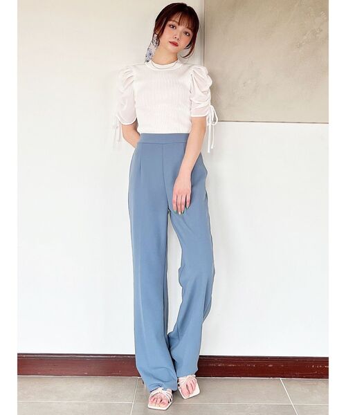 RESEXXY(リゼクシー)の「センターシームセミカットパンツ(その他パンツ・レディース・アイボリー/ブラック/ブルー・FREE)」の13枚目の写真