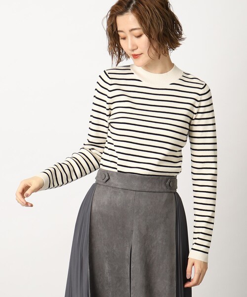 grove（グローブ）の「◆【洗える】毛玉になりにくい定番ハイネックプルオーバー（ニット/セーター・レディース・ブラック/オフホワイト/グリーン/ホワイト系5・03/02/01/05/04）」の2枚目の写真