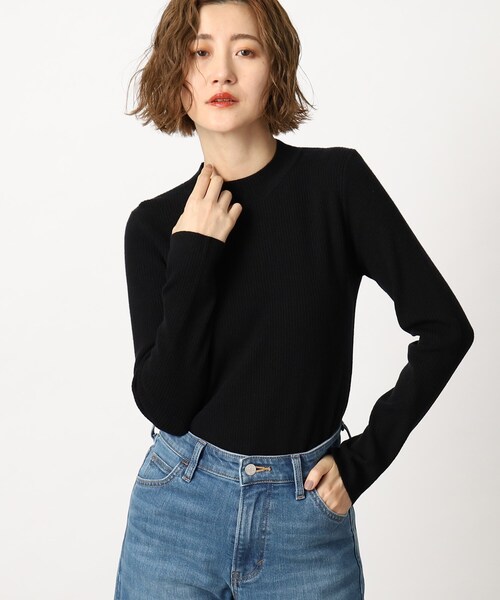 grove（グローブ）の「◆【洗える】毛玉になりにくい定番ハイネックプルオーバー（ニット/セーター・レディース・ブラック/オフホワイト/グリーン/ホワイト系5・03/02/01/05/04）」の3枚目の写真