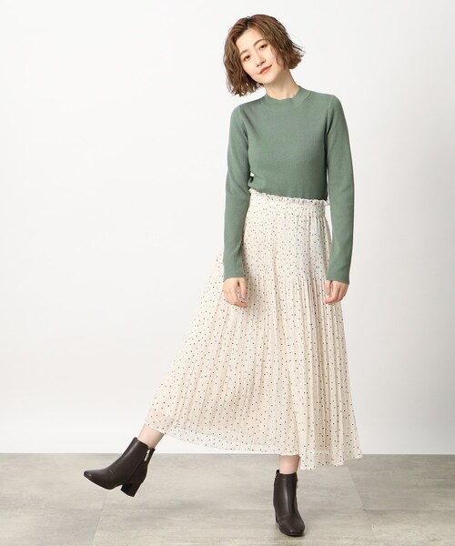 grove（グローブ）の「◆【洗える】毛玉になりにくい定番ハイネックプルオーバー（ニット/セーター・レディース・ブラック/オフホワイト/グリーン/ホワイト系5・03/02/01/05/04）」の14枚目の写真