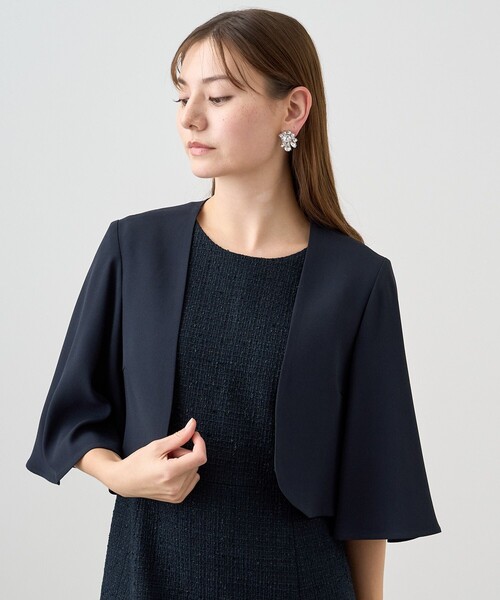 Nao様　新品未使用 ANAYI アナイ バックサテンフレアスリーブボレロ バックサテンフレアスリーブボレロ（カーディガン/ボレロ